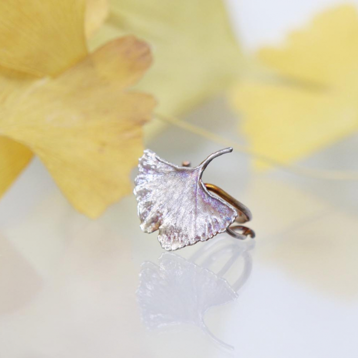 Кольцо в серебре Love Alchemy, Гинкго, фото 3